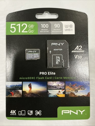 Pny 512gb pro elite micro - micro, sd